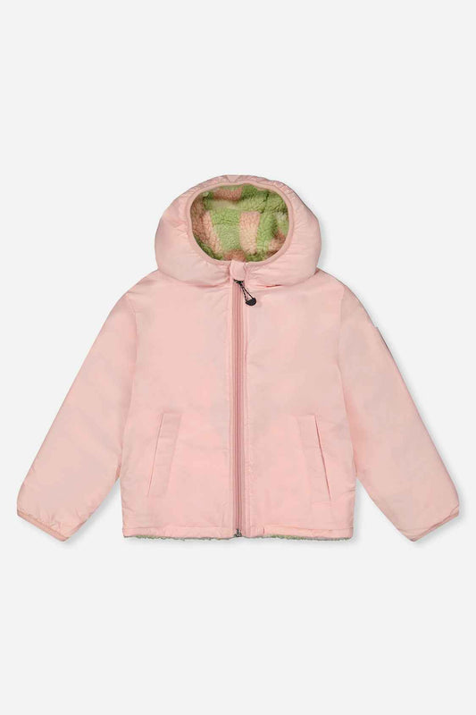 Baby Reversible Mid-Season Jacket Pale Dusty Pink