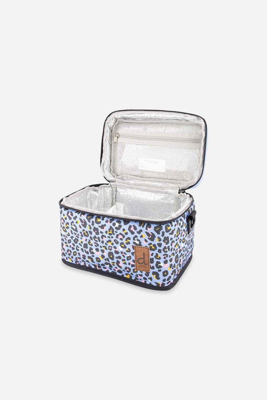 Lunch Box Blue Leopard Print