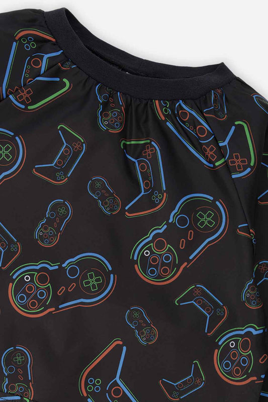 Apron Black Printed Controller