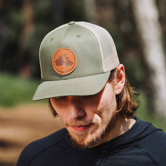 Canada Leather Patch Trucker Hat