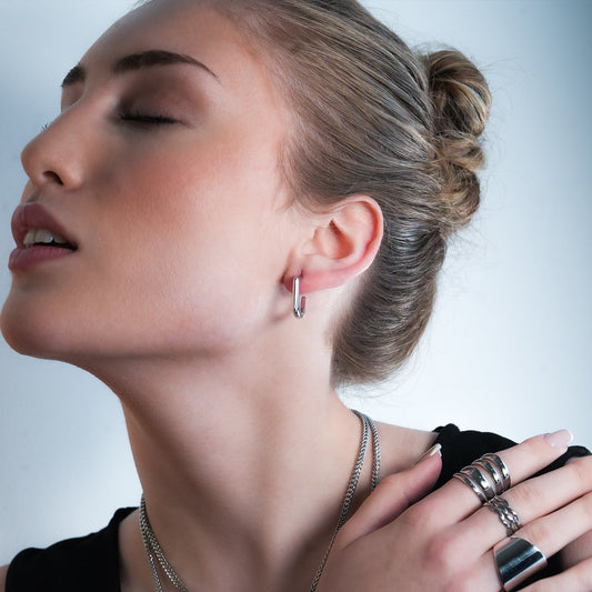 MAKET Silver(White Gold): Multi Stacked Four Rings in One