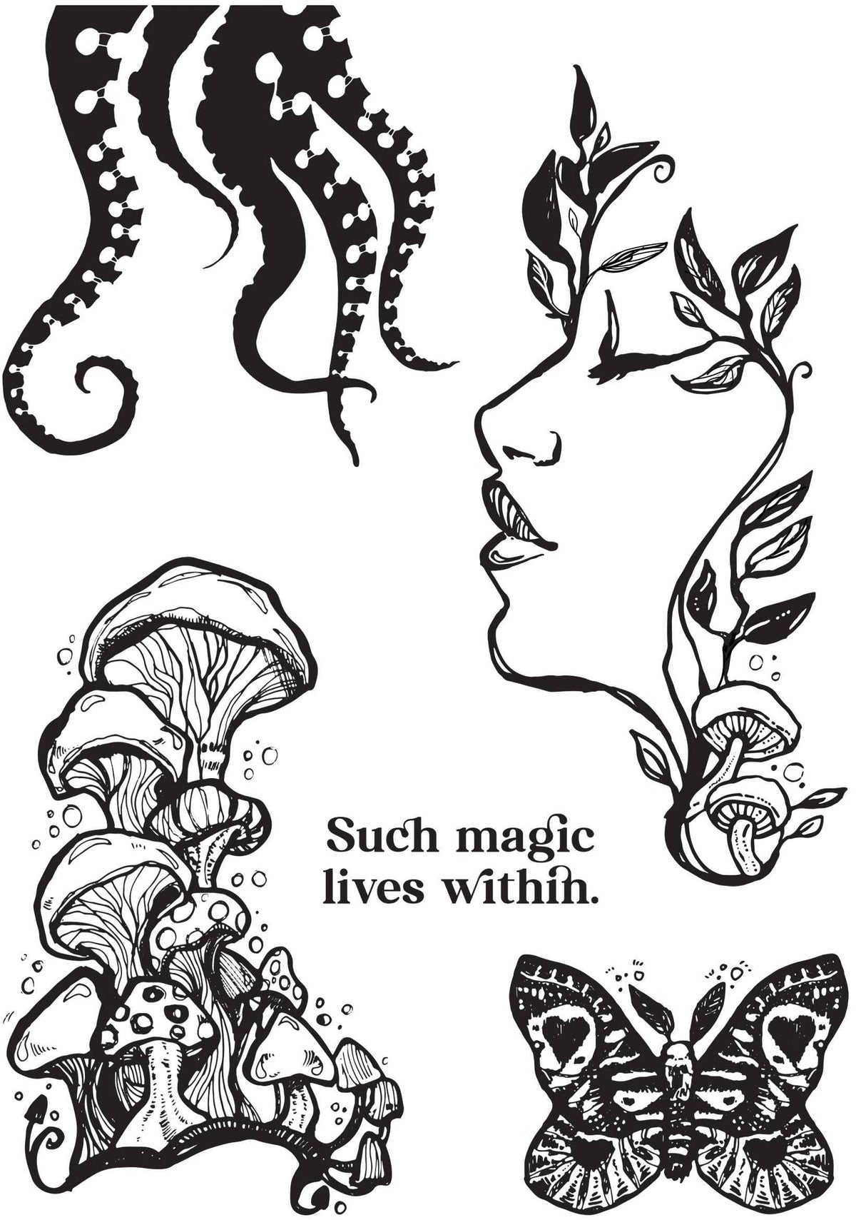 Creative Expressions Jane Davenport Magic Within 6 in x 8 in Clear Stamp Set