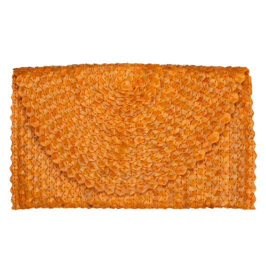 Pandan Leaf Clutch Purse - Orange