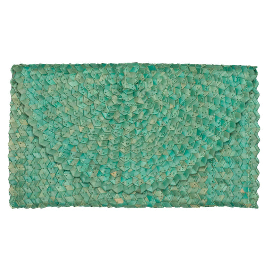 Pandan Leaf Clutch Purse - Teal