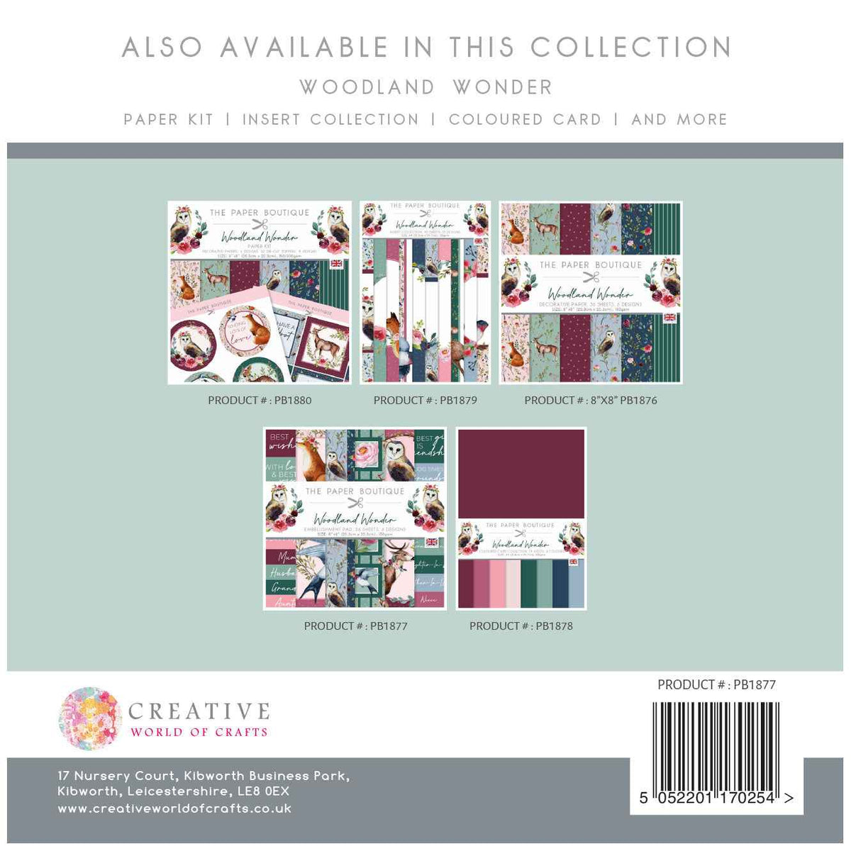 The Paper Boutique Woodland Wonder 8x8 Embellishments Pad