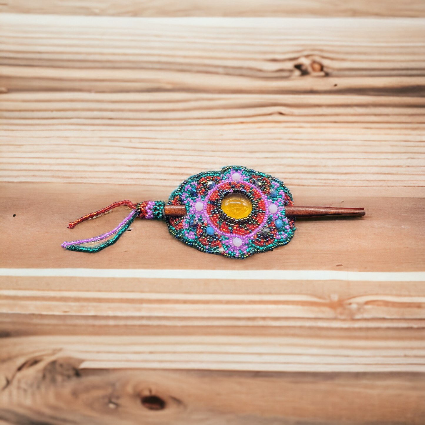 Native American Style Barrette Purple accent