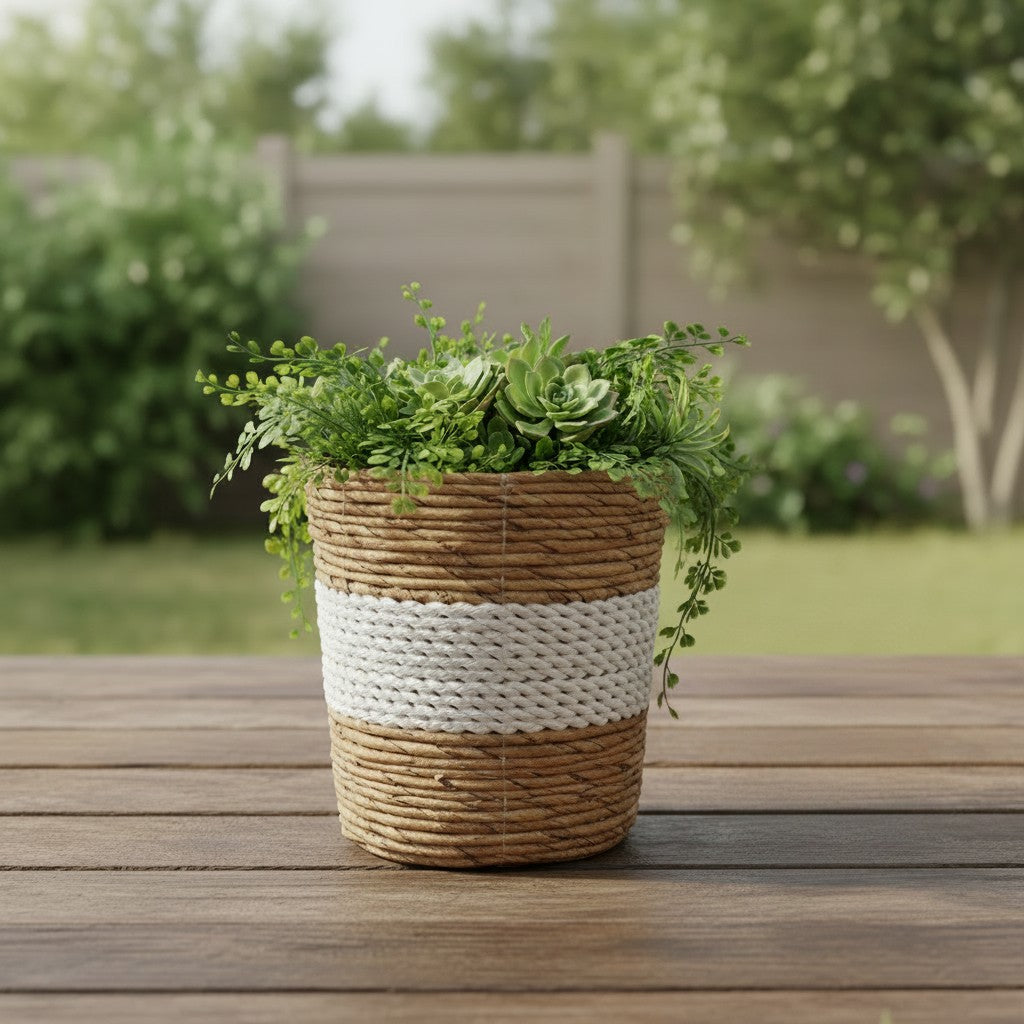 Banana Leaf and Rope Basket