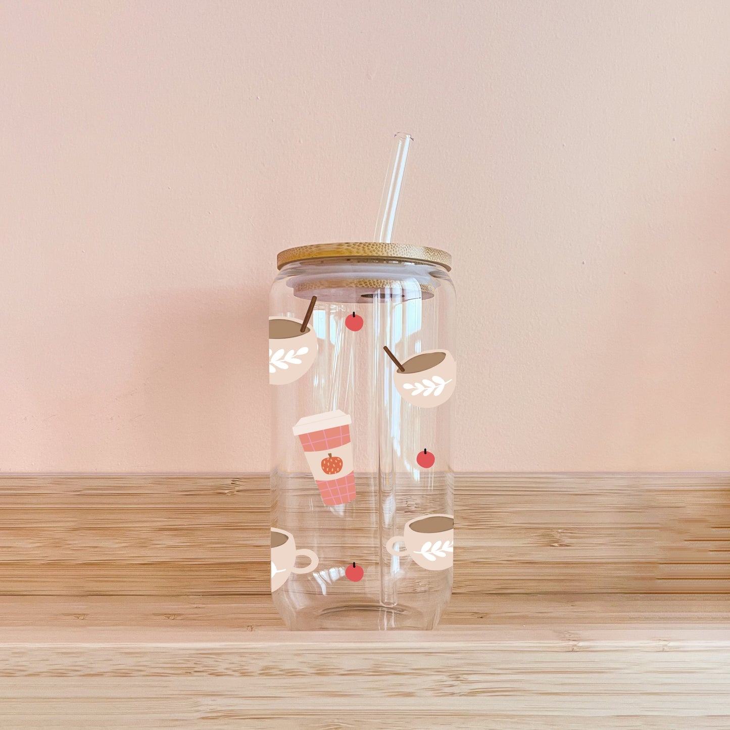 Boho-Glas - Kürbisgewürz-Latte