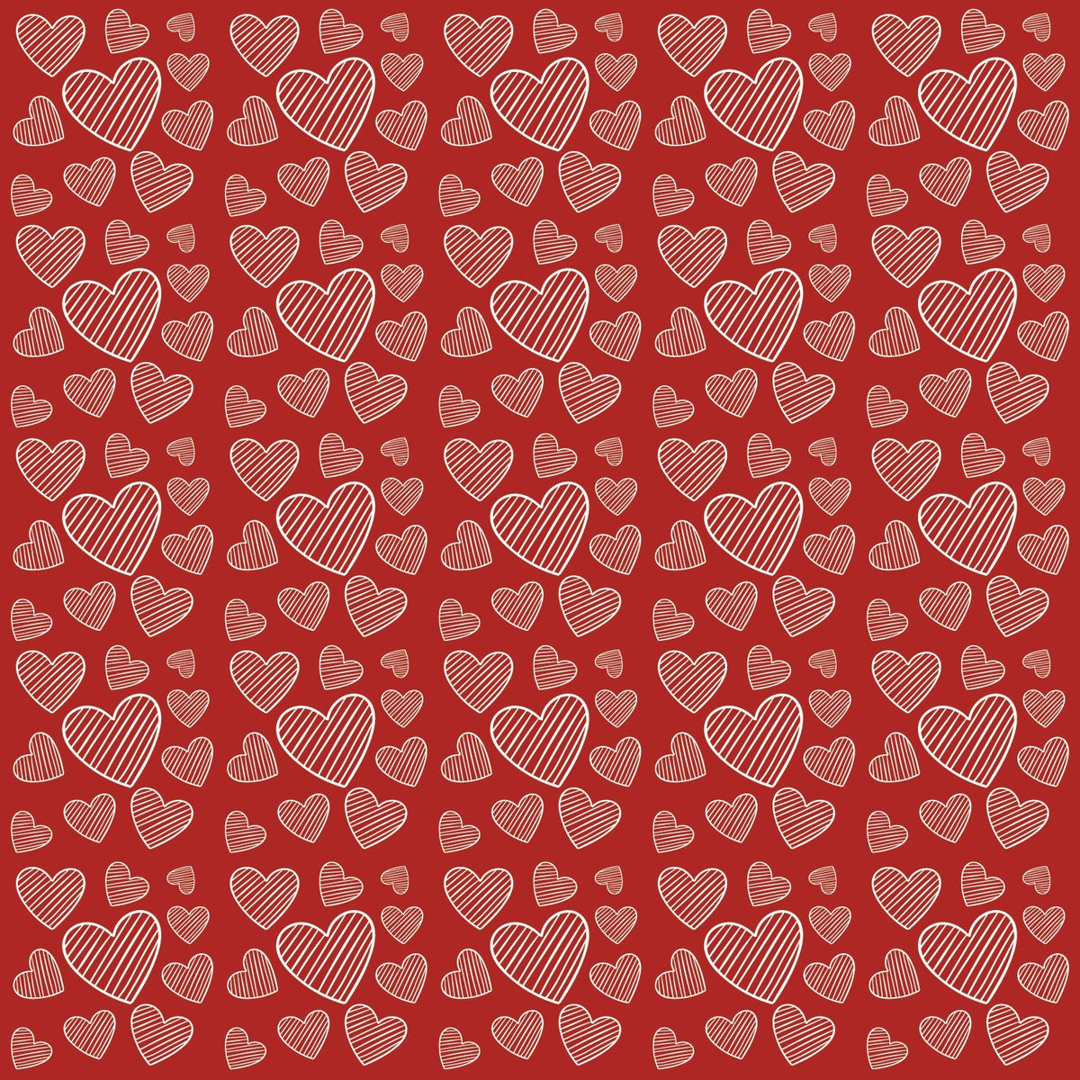 Craft HTV Red Hearts Pattern