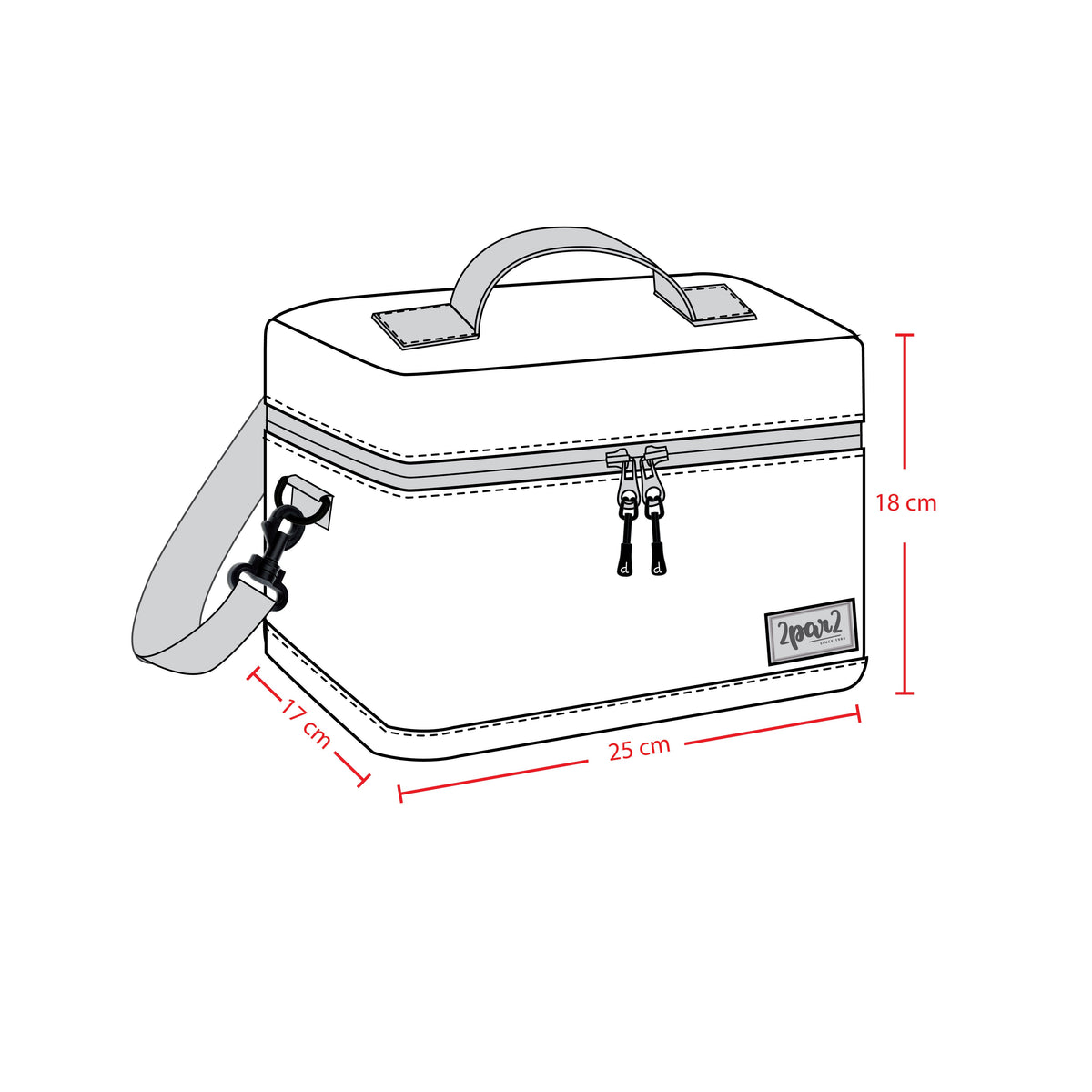 Lunch Box Blue Diamond Print