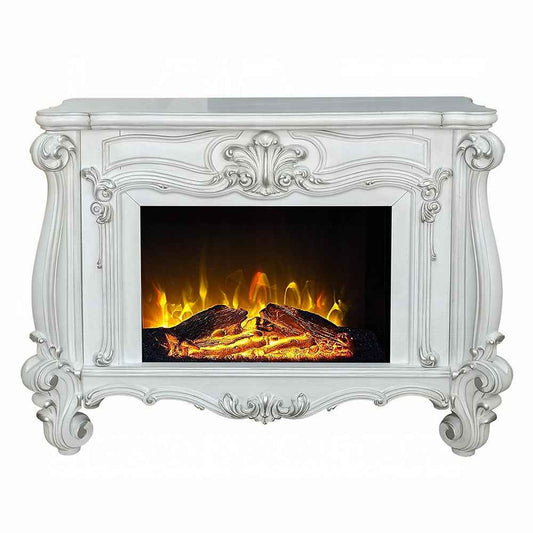 Gilded Antique Luxury Fireplace - Antique White