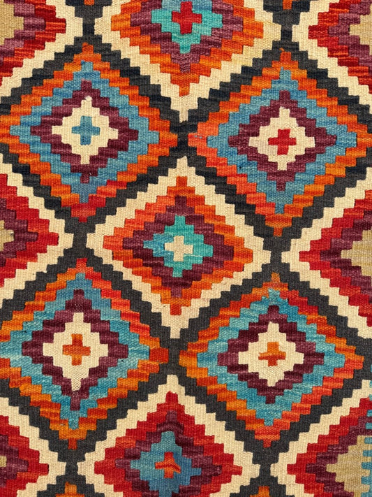 Afghan Maimana Kelim Läufer | 80 x 203 cm