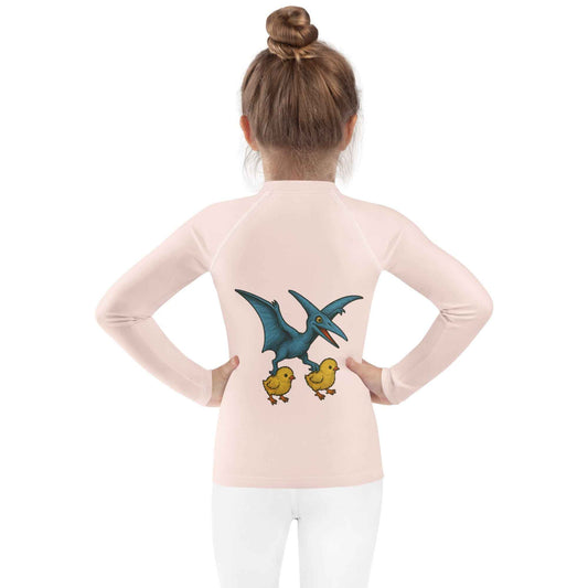 Chickasaurous Pteropoultry Kids Rash Guard
