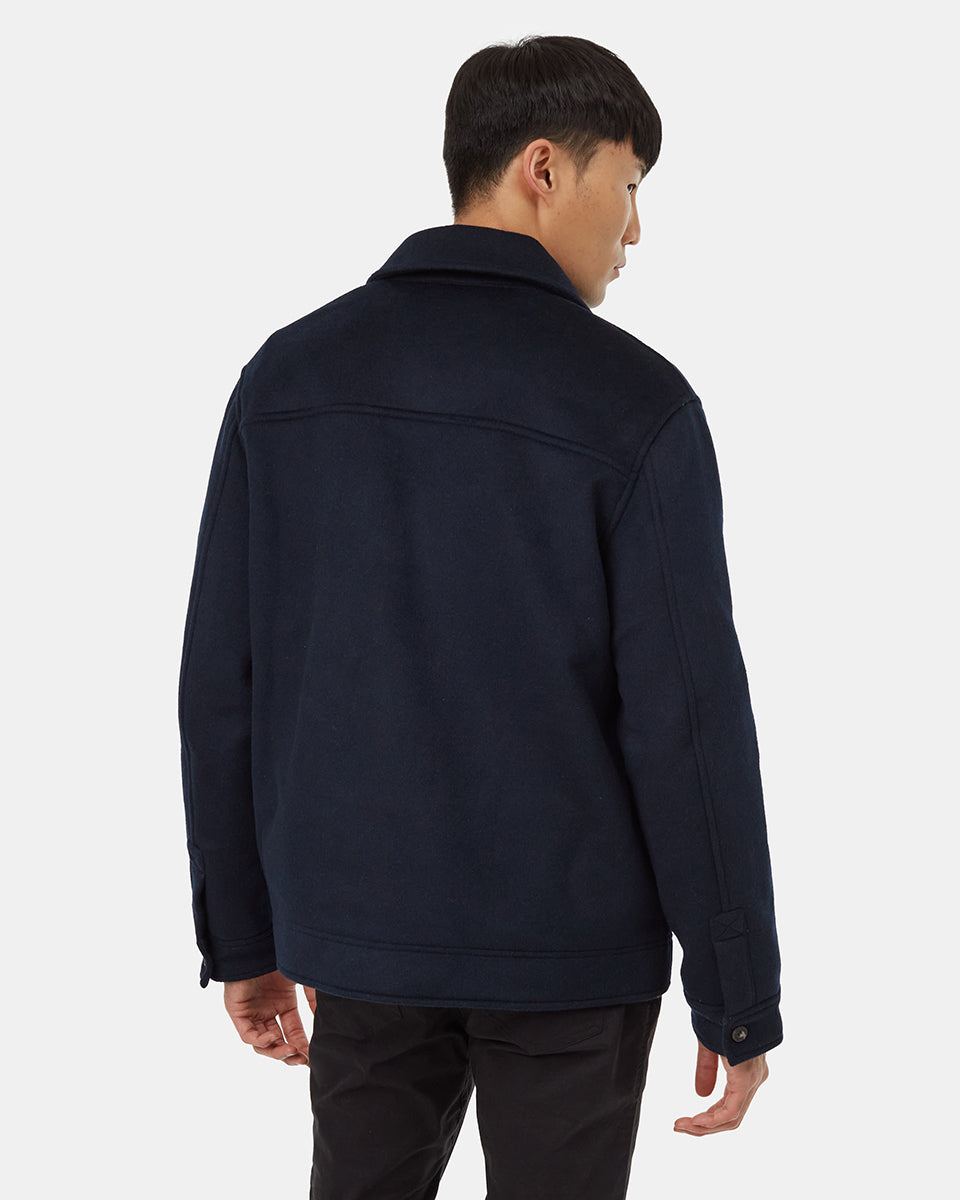 Hemdjacke aus Wolle mit Knöpfen
