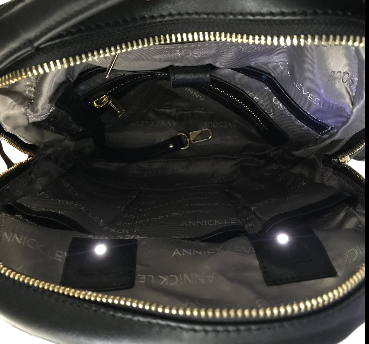Sac à dos en cuir Noir Patin Souple, Alice