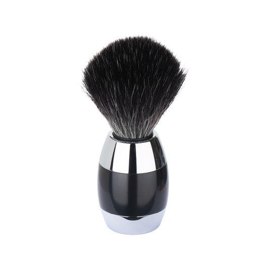 MERKUR Shaving Brush 1201 with Vegan Synthetic Hair in Bright Chrome