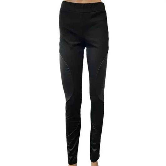 Pantalon C'est Elle avec cuir