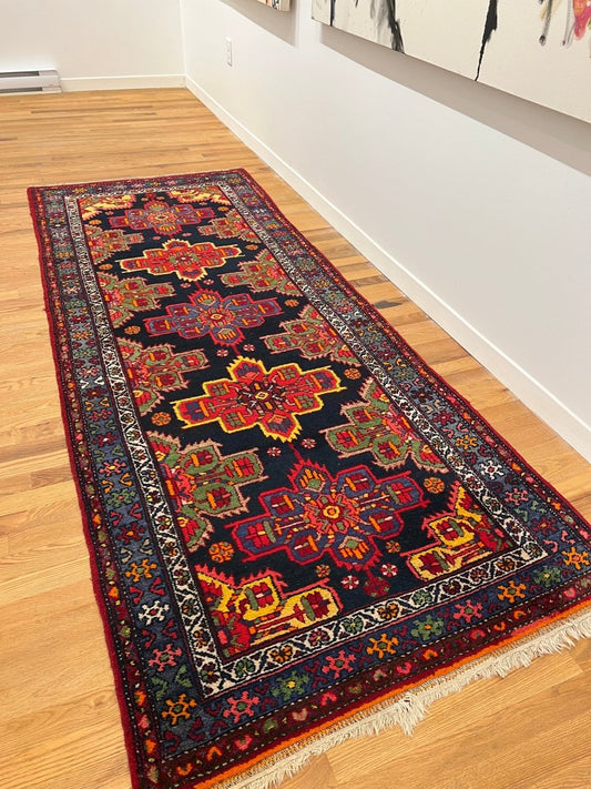 Persischer Hamadan Läufer Teppich | 104 x 251 cm