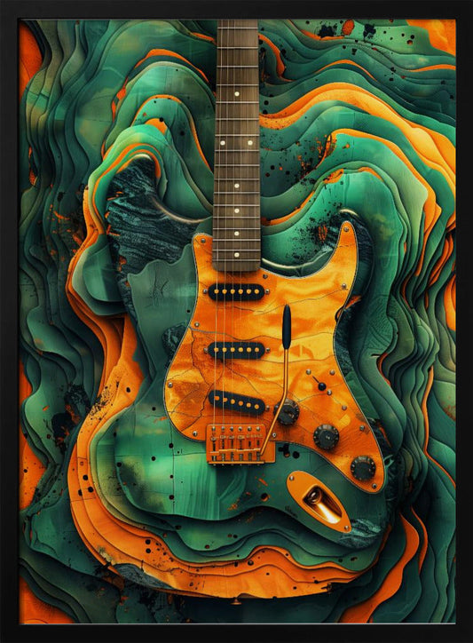 Musik Gitarre 4 Leinwandbild