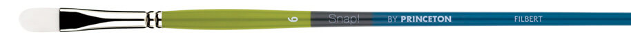 Princeton - Snap! White Taklon - Long Handle - Filbert