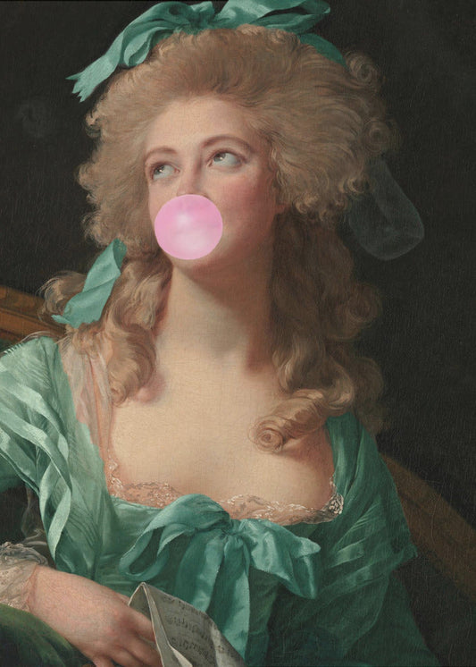 Wandbild Madame Bubble-Gum