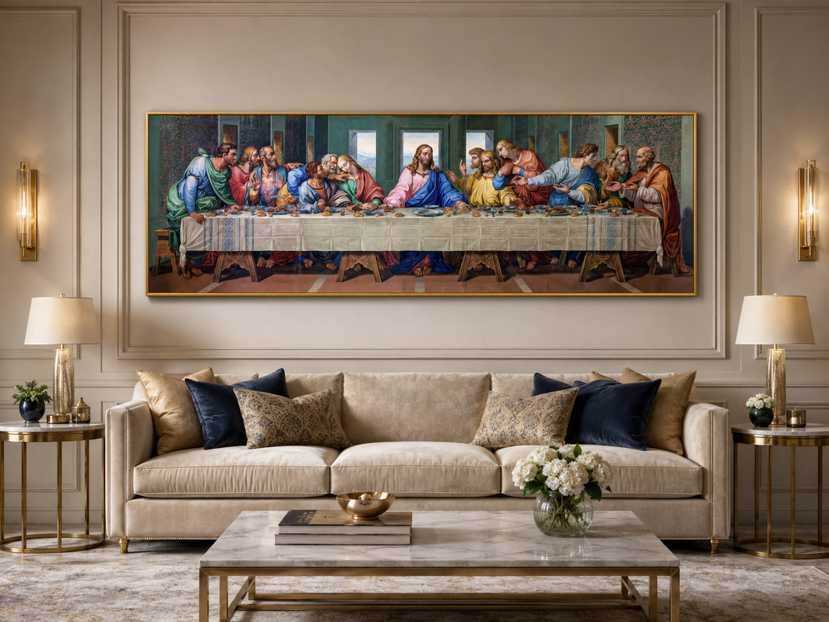 Letztes Abendmahl Leinwand- Wandkunst- RGB Firnis Leinwanddruck