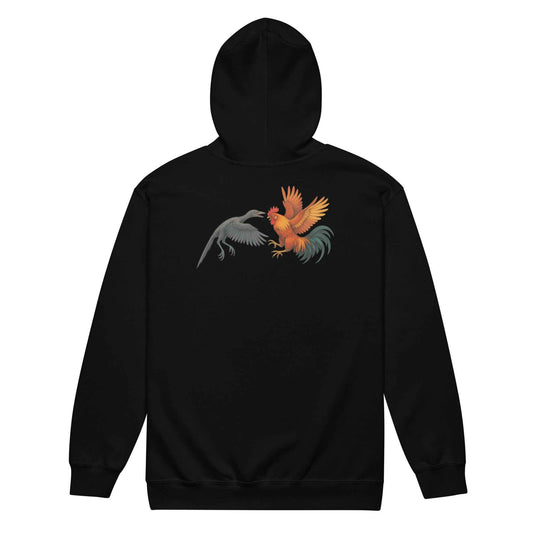 Chickasaurous Battle Unisex heavy blend zip bunny hug (hoodie)