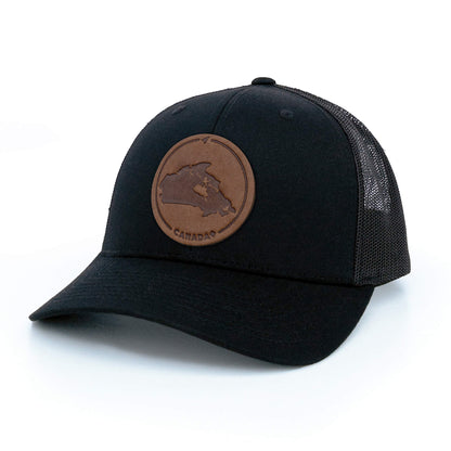 Canada Leather Patch Trucker Hat