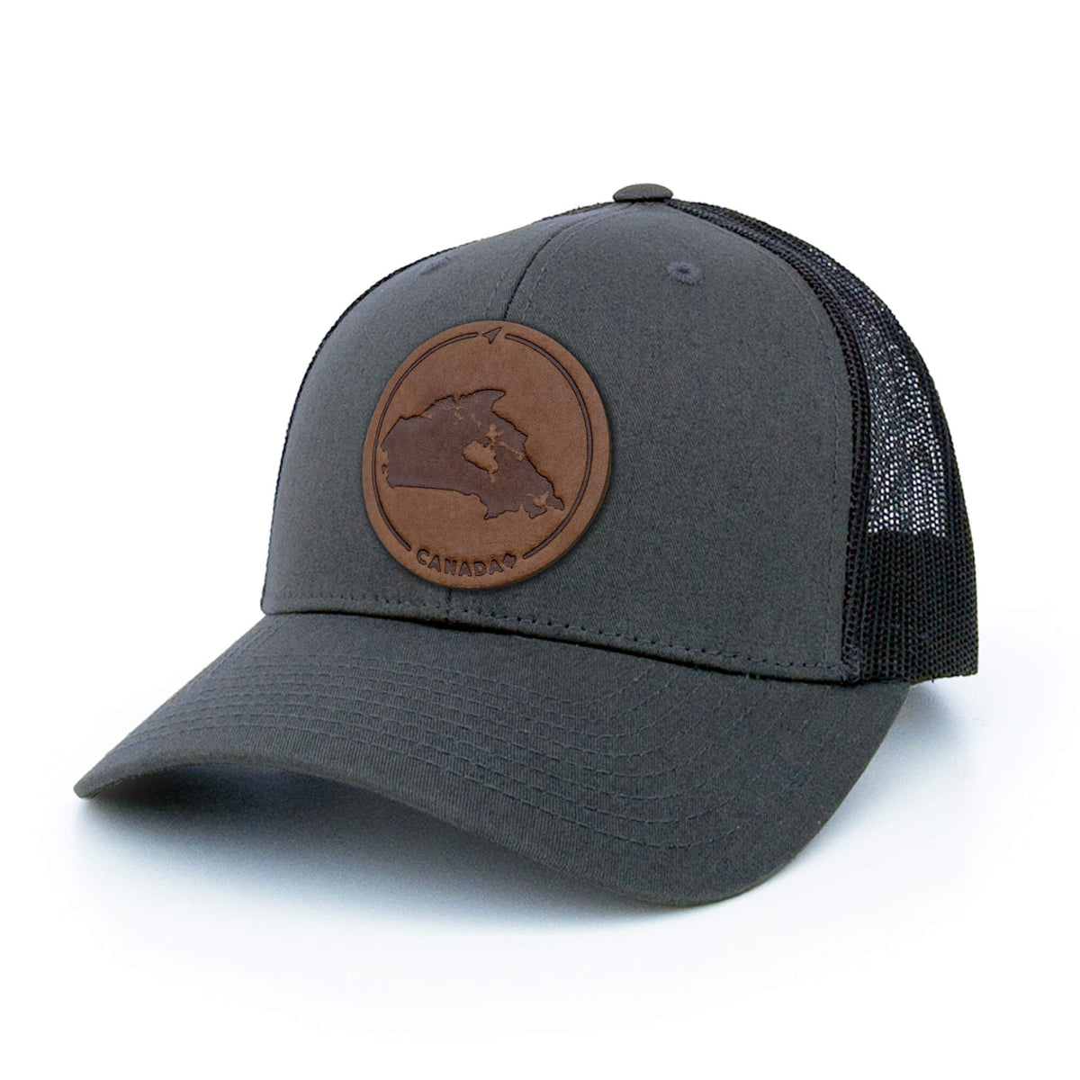 Canada Leather Patch Trucker Hat