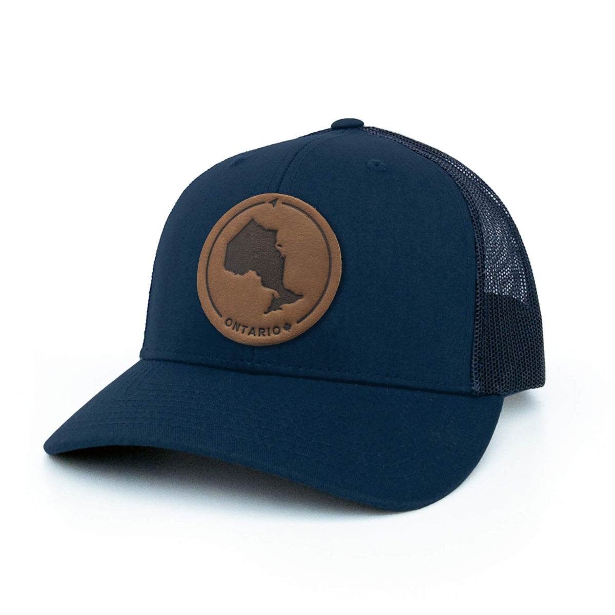 Ontario Leather Patch Trucker Hat