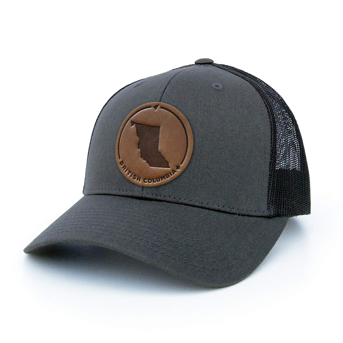 British Columbia Leather Patch Trucker Hat