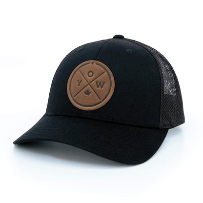 YOW Compass Leather Patch Trucker Hat