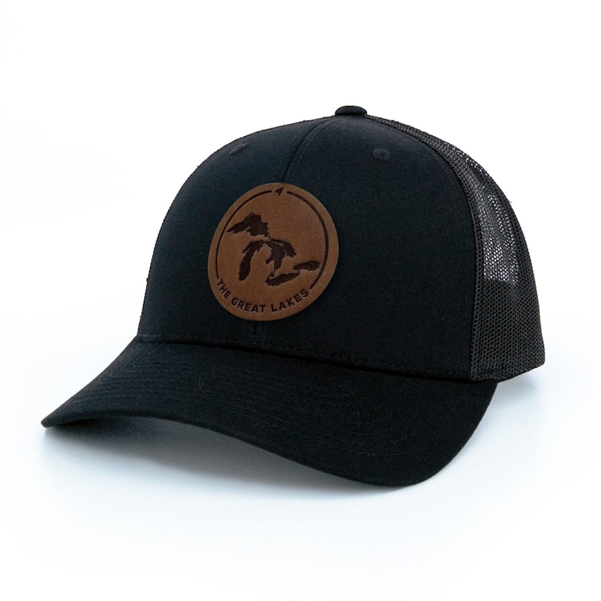 Great Lakes Leather Patch Trucker Hat