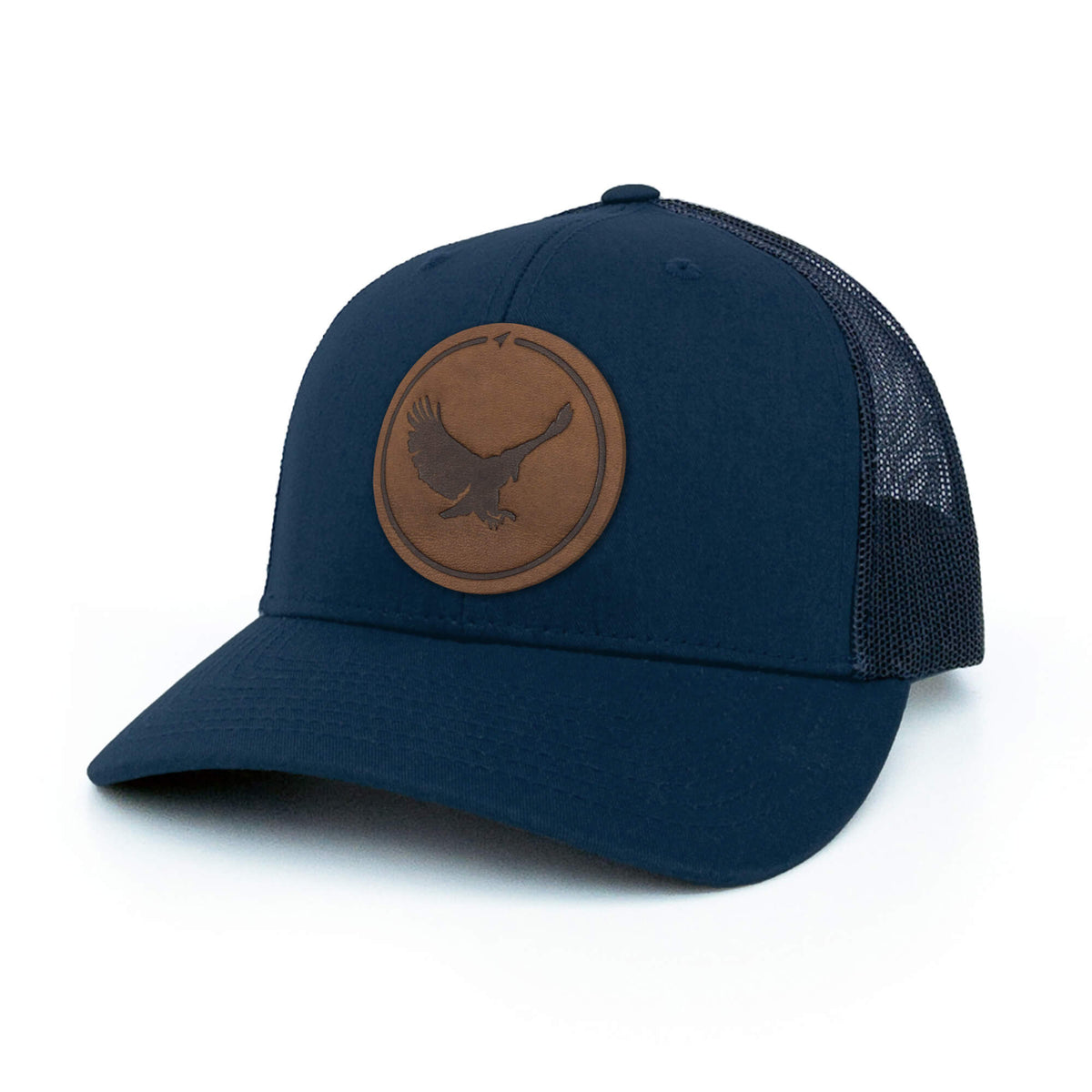 Eagle Leather Patch Trucker Hat