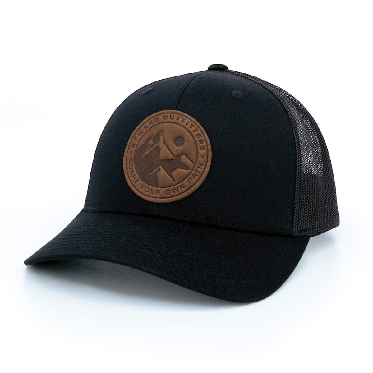 Mountain Escape Leather Patch Trucker Hat