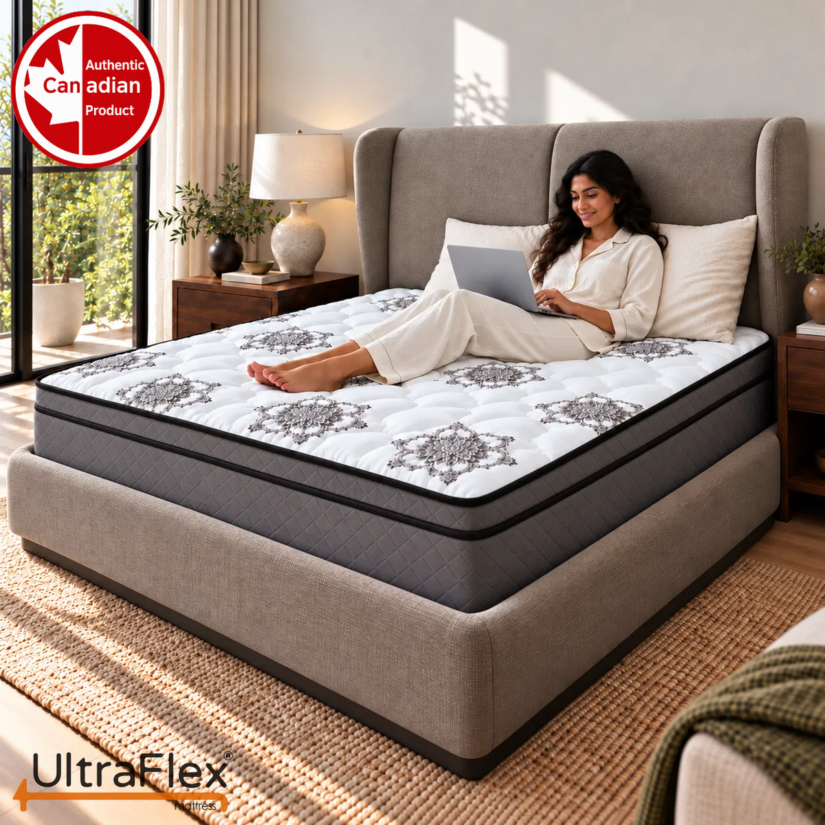 UltraFlex® OASIS Orthopedic HDCoil Hybrid Mattress with Responsive Support and Eurotop Cushioning — Made in Canada