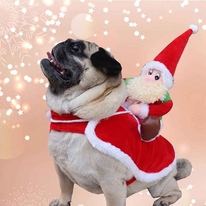 Sleigh Santa Dog Christmas Costume | Holiday Outfit