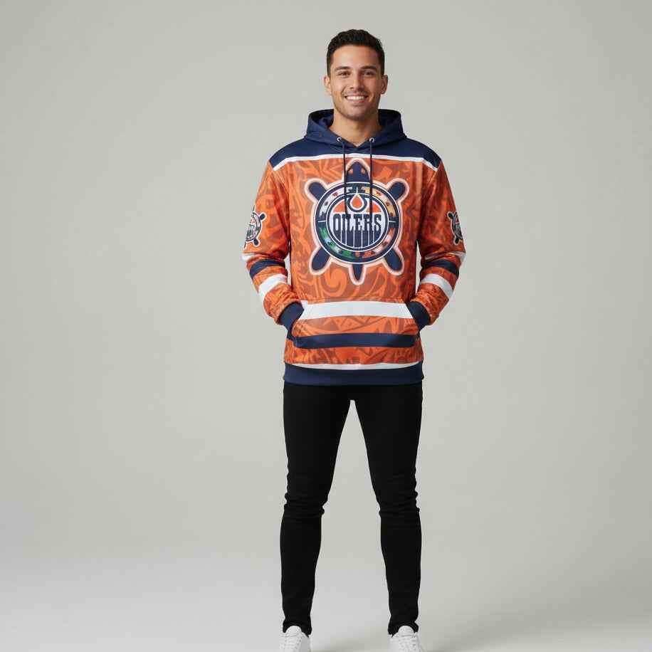 OLDTRIBES™ Iconic Blue & Orange Hoodie