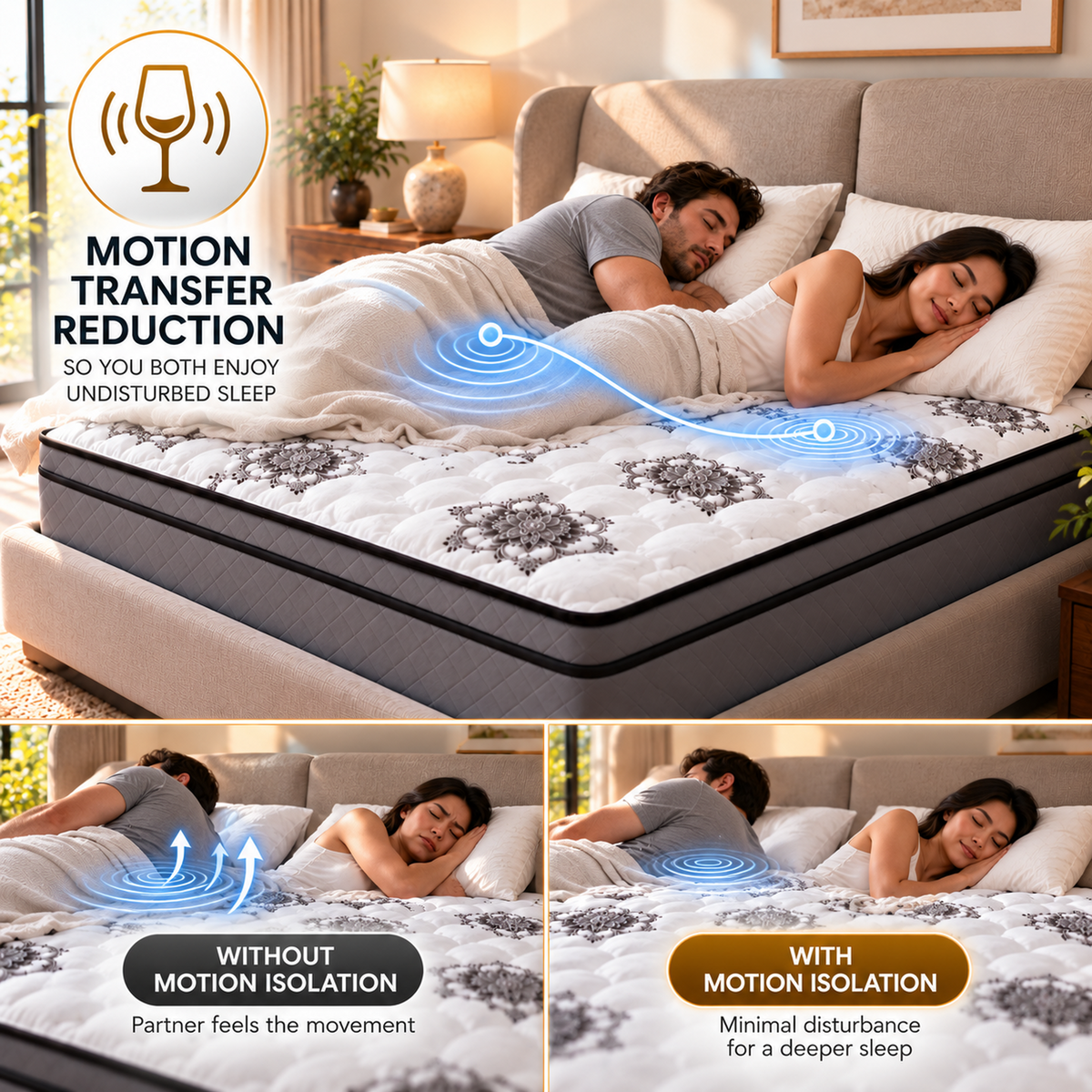 UltraFlex® OASIS Orthopedic HDCoil Hybrid Mattress with Responsive Support and Eurotop Cushioning — Made in Canada