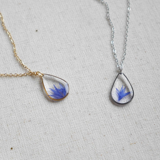 Collier Blu - goutte (moyen)