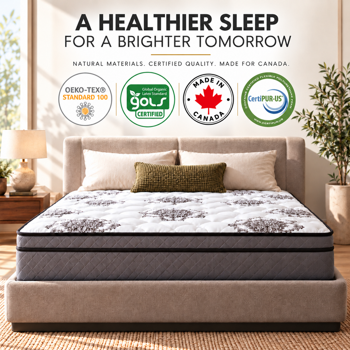 UltraFlex® OASIS Orthopedic HDCoil Hybrid Mattress with Responsive Support and Eurotop Cushioning — Made in Canada