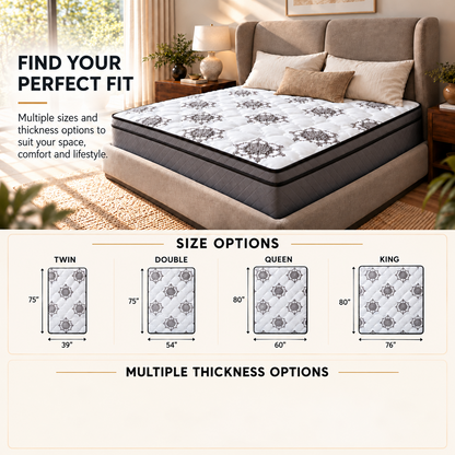 UltraFlex® OASIS Orthopedic HDCoil Hybrid Mattress with Responsive Support and Eurotop Cushioning — Made in Canada