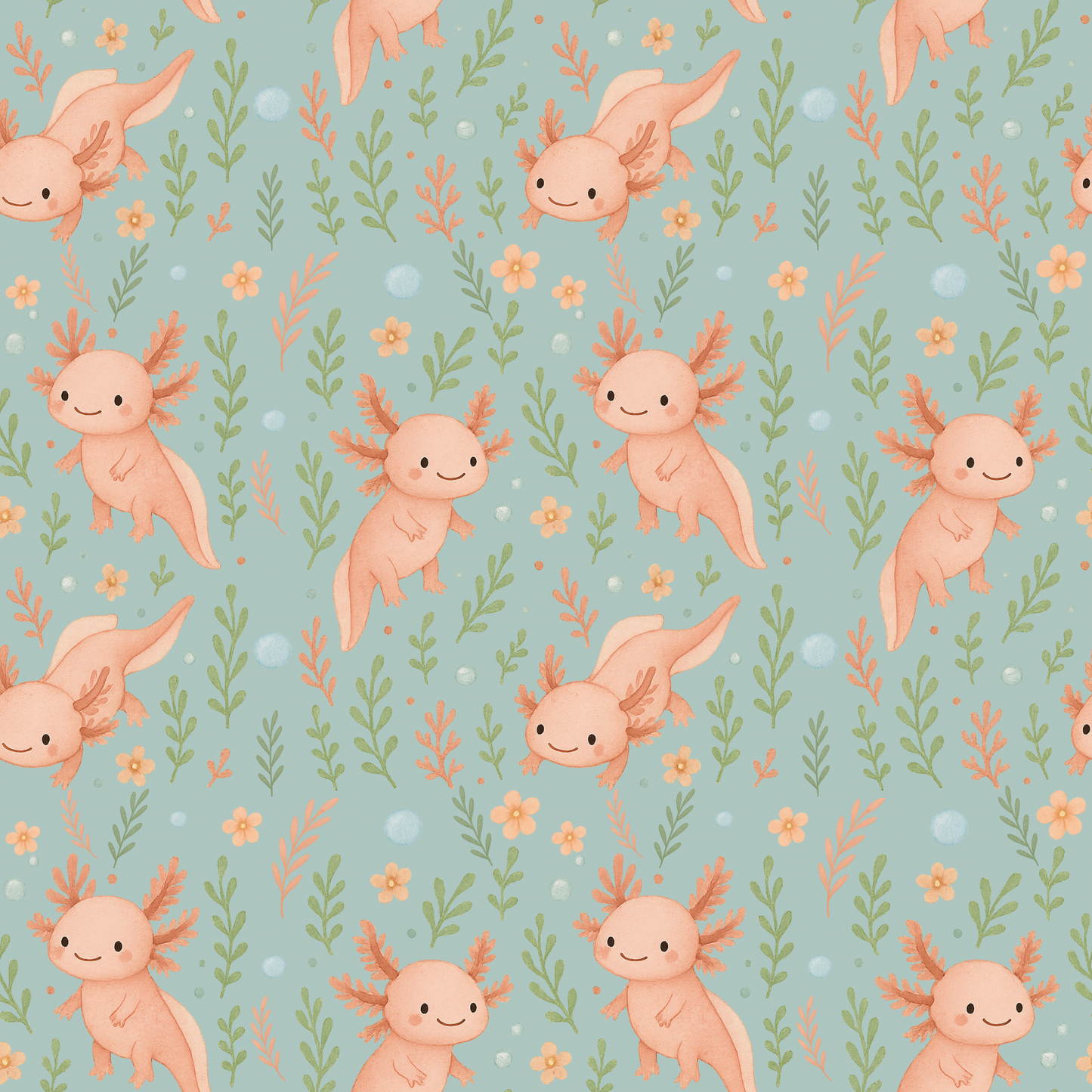 Pyjama 2 pièces en bambou – Axolove ♥️(Axolotl)