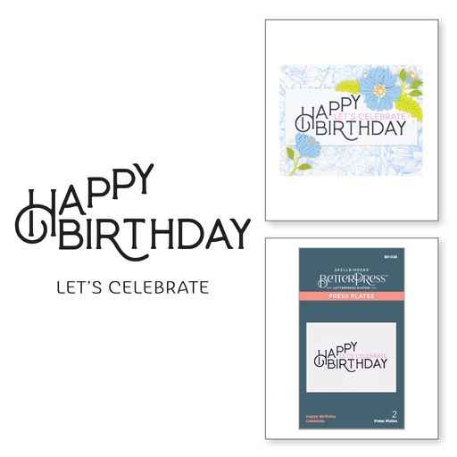 Happy Birthday Celebrate Press Plate from the BetterPress Collection