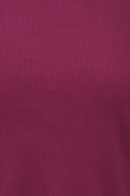 Women's Classic Rib-Knit Turtleneck Top with Long Sleeves
