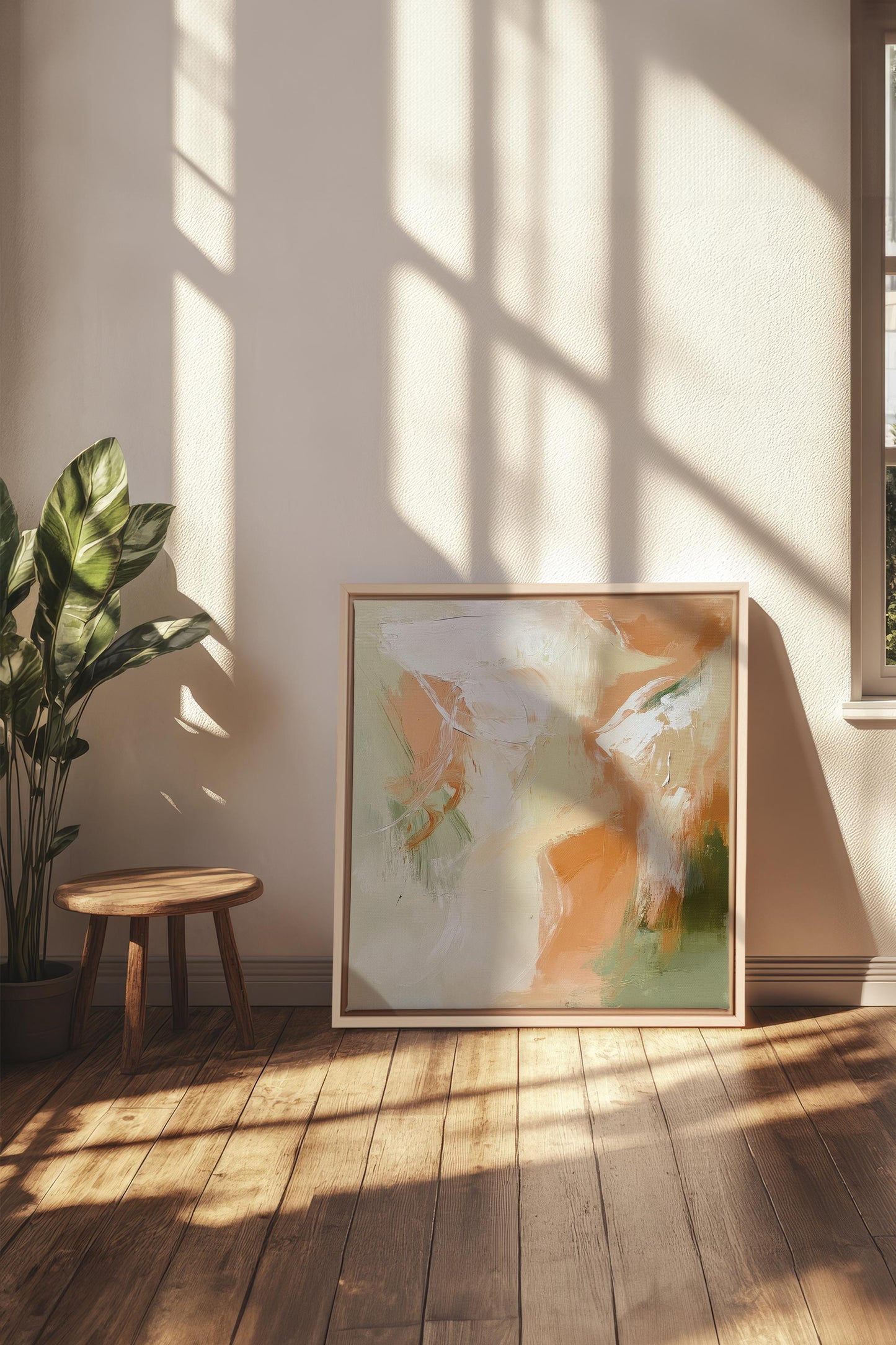 PEACHY FLOW, Werk auf gespannter Leinwand