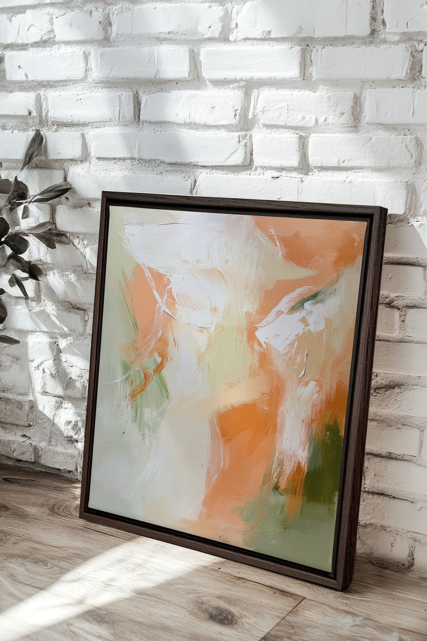 PEACHY FLOW, Werk auf gespannter Leinwand