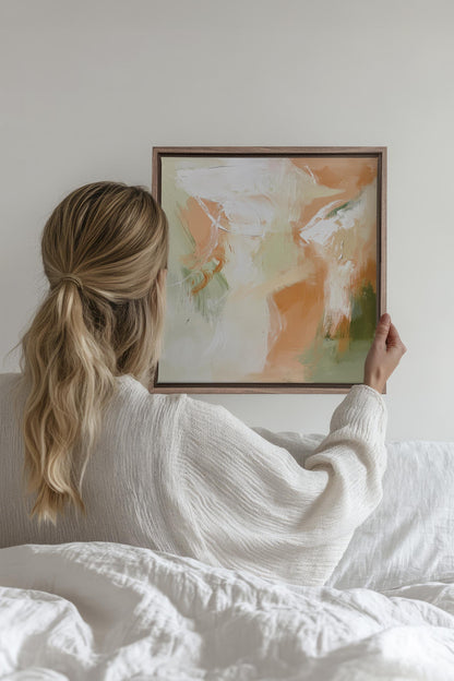 PEACHY FLOW, Werk auf gespannter Leinwand