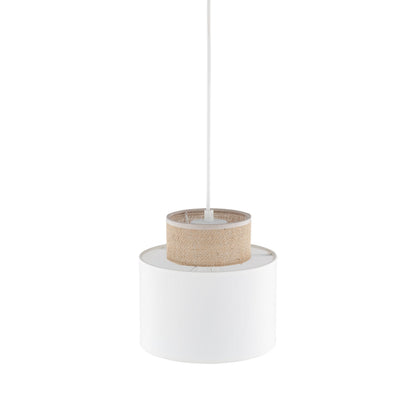 Duo White Jute Skandinavische Pendelleuchte für Kücheninsel, Esszimmer & Natürliche Innenräume
