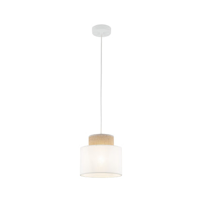 Duo White Jute Skandinavische Pendelleuchte für Kücheninsel, Esszimmer & Natürliche Innenräume